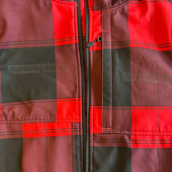 Spyder Shell red and black plaid CANADA, Alpine Canada Jacket - Picture 11 of 11